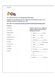 English worksheet: Present continuous Using Winnie the Pooh