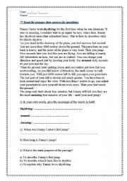 English Worksheet: Reading comprehension 