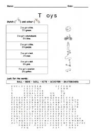 English Worksheet: Toys