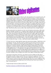 English Worksheet: Video vigilantes. 