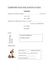 English Worksheet: Comparatives and superlatives