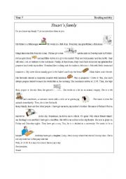English Worksheet: Stuarts Family