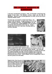 English Worksheet: THE ATOMIC BOMBING OF HIROSHIMA