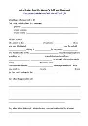 English worksheet: Alice Stokes Paul, CO Suffragettes