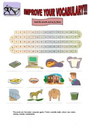 English worksheet: Improve your vocabulary