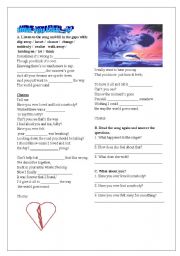 English Worksheet: Have you ever loved somebody...?