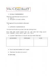 English Worksheet: Vic Cherikoff commercial