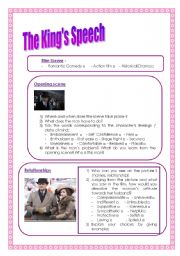 English Worksheet: The Kings Speech questionnaire ( speaking/ writing/ review)