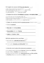 English worksheet: pronouns