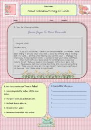 Saint Valentines Day worksheet