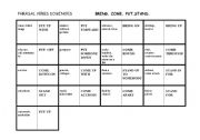 English Worksheet: Phrasal verbs:bring,come,put,stand Dominoes