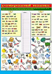 English Worksheet: Compound nouns