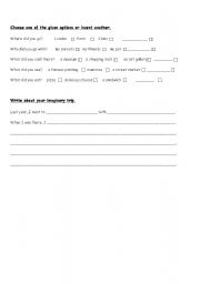 English worksheet: Guided writing