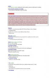 English Worksheet: Glossary