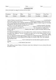 English Worksheet: A brief summary of film review Christmas Carol