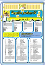 Negative prefixes part 4