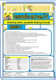 Converstaion Chat room #12 Making Friends