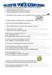 English Worksheet: Lets study passive voice exercises 