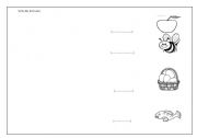 English Worksheet: frist letter