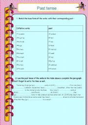 English Worksheet: simple past