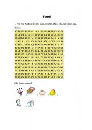 English Worksheet: food