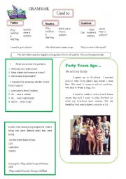 English Worksheet: Used to