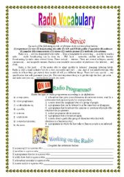 English Worksheet: Radio Vocabulary