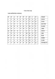 English Worksheet: Parts of the body 