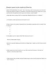 English Worksheet: Speech Obama