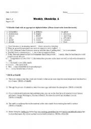 English worksheet: check up questions for new strategic reading