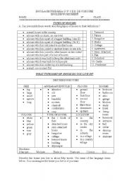 English Worksheet: type of house