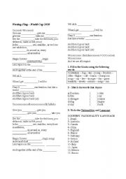 English worksheet: Song - Waving Flag - World Cup 2010