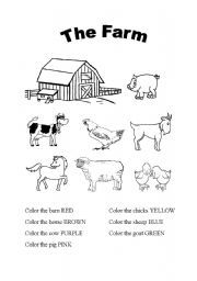 English Worksheet: The Farm