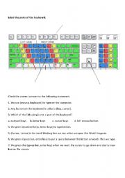 English Worksheet: computer keyboard