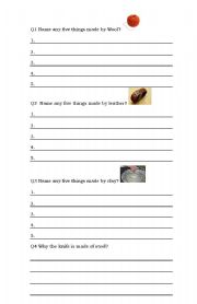 English worksheet: Science worksheet material