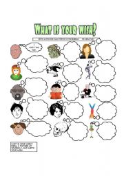 English Worksheet: Whats Your Wish?