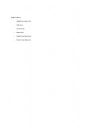 English Worksheet: english idioms