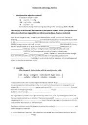 English Worksheet: Environment and Ecology Worksheet