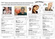 English Worksheet: 4 BIOGRAPHIES.  2 activities reading comprehension/ wrting skill