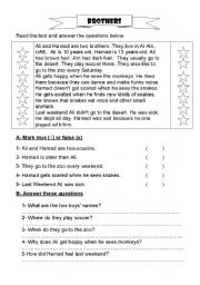 English Worksheet: Brothers