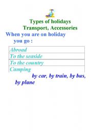 English Worksheet: Travelling