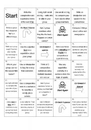 English Worksheet: Comparative Board Game