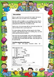 English Worksheet: Dina and Dan