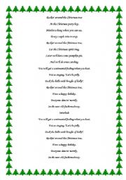 English Worksheet: Rocking around the Christmas tree