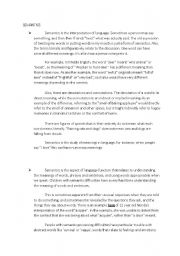 English Worksheet: semantic