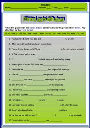 English Worksheet: Phrasal verbs 