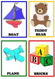 English Worksheet: Toys flaschards 2/2