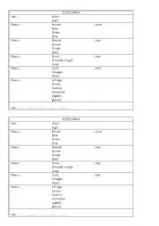 English Worksheet: Guess who!