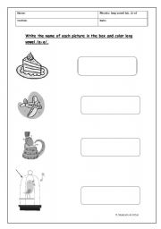 English worksheet: long vowel a