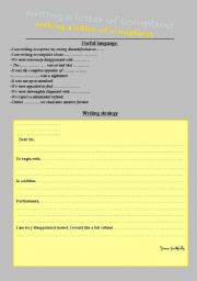 English Worksheet: Letter of complaint